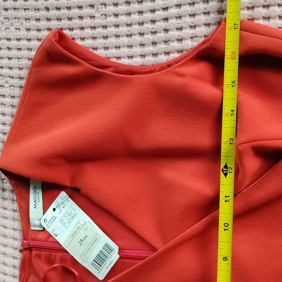 NWT MANGO Vibrant Red Mini Dress - Picture 15 of 16